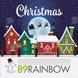 logo ραδιοφωνικού σταθμού 89 Rainbow Christmas Edition