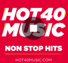 logo ραδιοφωνικού σταθμού Hot 40 Music